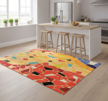 Tapis vinyle cuisine mosaïque céramique colorée - TenStickers