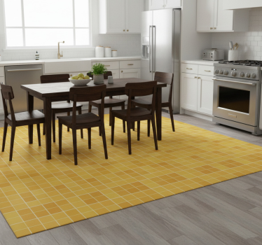 Tapis vinyle cuisine mosaïque dorée détail - TenStickers