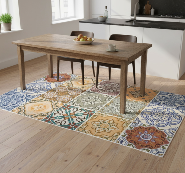 Tapis vinyle cuisine mosaïque méditerranéenne éclectique - TenStickers