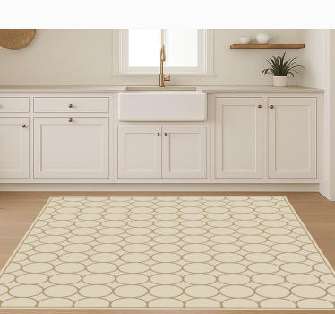 Tapis vinyle cuisine motif beige sable - TenStickers