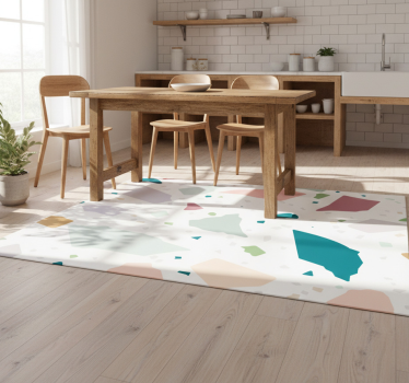Tapis vinyle cuisine motif terrazzo méditerranéen - TenStickers