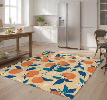 Tapis vinyle cuisine motif fruits oranges - TenStickers