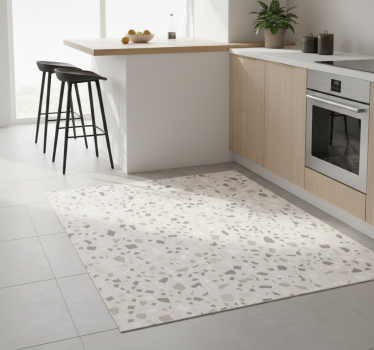 Tapis vinyle cuisine terrazzo gris - TenStickers