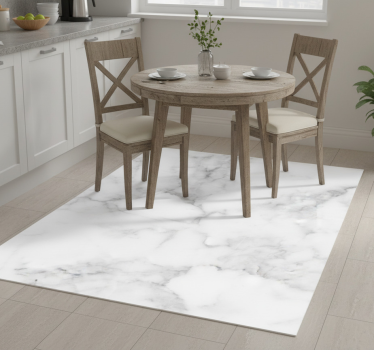Tapis vinyle cuisine texture marbre blanc - TenStickers