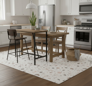 Tapis vinyle cuisine texture terrazzo - TenStickers