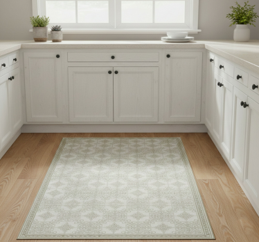 Tapis vinyle cuisine vanille classique - TenStickers