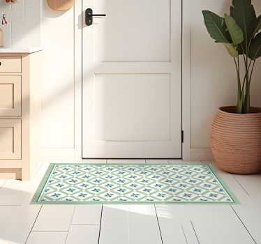 Tapis vinyle cuisine vert hydraulique - TenStickers