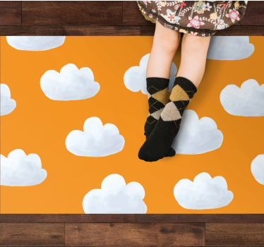 Tapis vinyle pour enfants ciel nuageux - TenStickers
