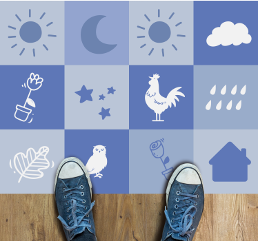 Tapis vinyle pour enfants damier de crèche - TenStickers
