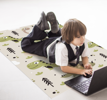 Tapis vinyle pour enfants motif de dinosaure ludique - TenStickers