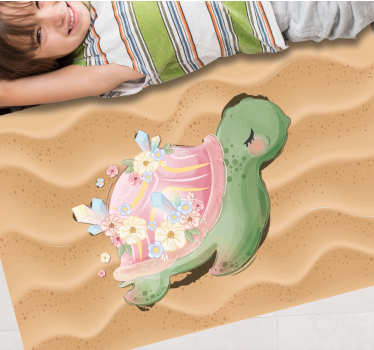 Tapis vinyle pour enfants oasis de tortues de mer - TenStickers