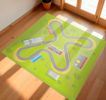 Tapis vinyle pour enfants récréation sur la route - TenStickers