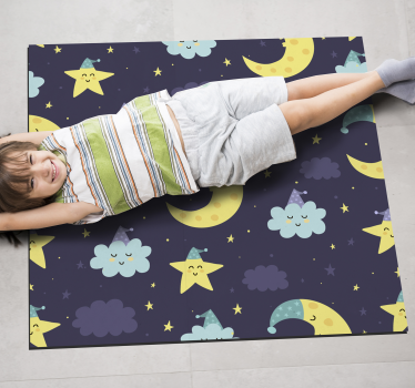 Tapis vinyle pour enfants sommeil céleste - TenStickers
