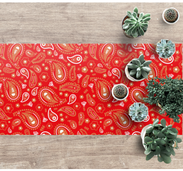 Tapis mosaique vinyle imprimé cachemire vibrant - TenStickers