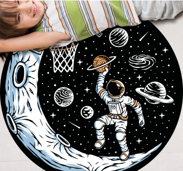 Tapis vinyle étoile astronaute plongeant - TenStickers