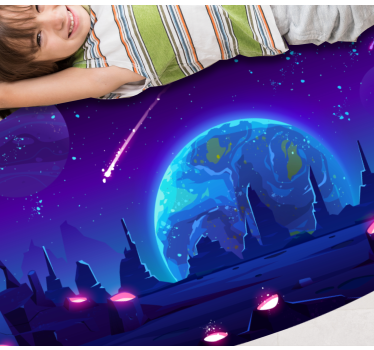 Tapis vinyle étoile aventure galactique - TenStickers