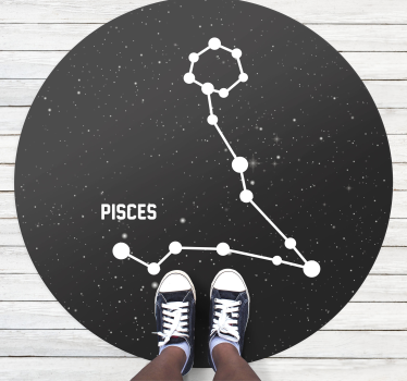 Tapis vinyle étoile constellation des poissons - TenStickers