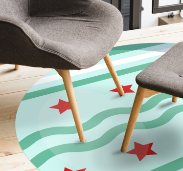 Tapis vinyle étoile Élément étoile aquatique - TenStickers