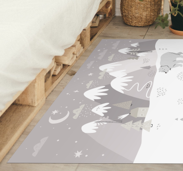 Tapis vinyle autres tapis scène de nuit enneigée - TenStickers