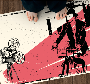 Tapis vinyle vintage scène de film classique - TenStickers