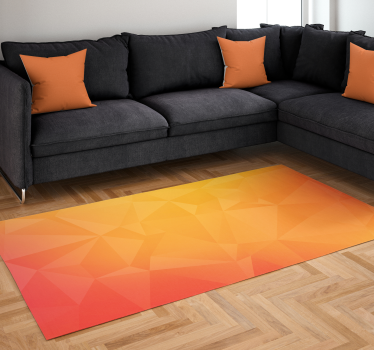 Tapis vinyle salon effet de dégradé géométrique - TenStickers