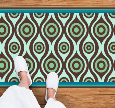 Tapis mosaique vinyle inspiration de motif tourbillonnant - TenStickers