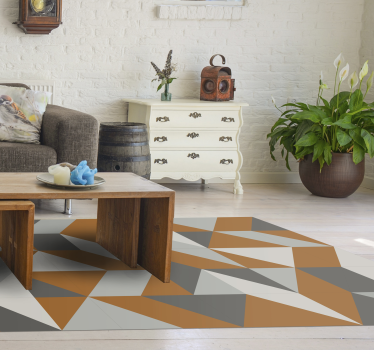 Tapis vinyle salon motif de triangle angulaire - TenStickers
