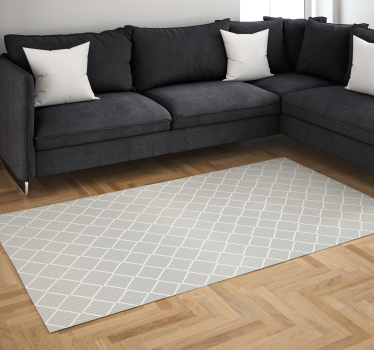 Tapis vinyle salon surface à motif diamant - TenStickers