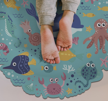 Tapis vinyle illustrations de poissons - TenStickers