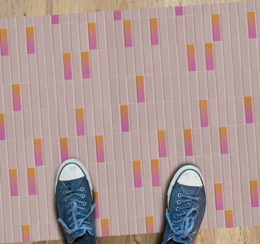 Tapis vinyle carreaux de ciment blocs dégradés roses - TenStickers