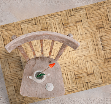 Tapis vinyle salon style de tissage en bambou - TenStickers