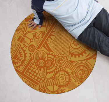 Tapis vinyle jeux engrenages mécaniques - TenStickers