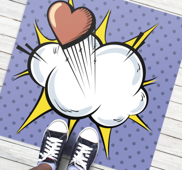 Tapis vinyle jeux explosif pop art - TenStickers