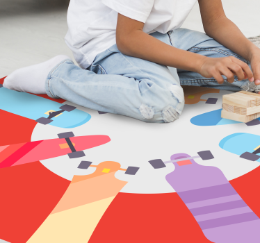 Tapis vinyle jeux jeu de société circulaire - TenStickers
