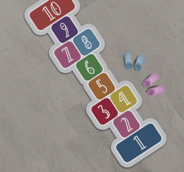 Tapis vinyle jeux séquence de marelle - TenStickers