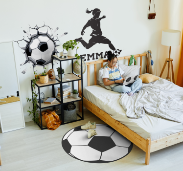 Tapis vinyle jeux sphère de football - TenStickers