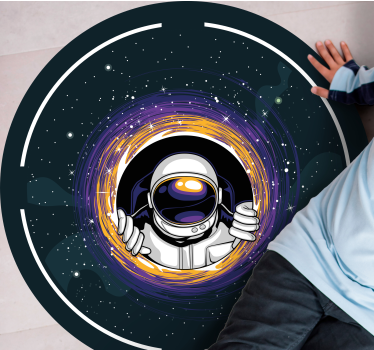 Tapis vinyle jeux voyage de cosmonaute - TenStickers