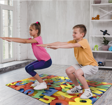 Tapis vinyle lettres jeu de puzzle alphabet - TenStickers
