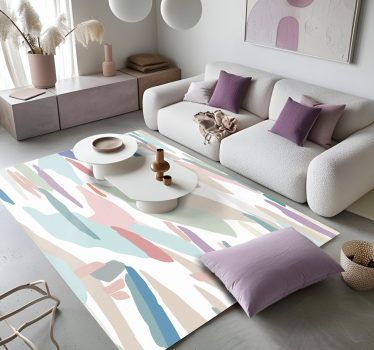 Tapis vinyle minimaliste camouflage abstrait couleur pastel - TenStickers