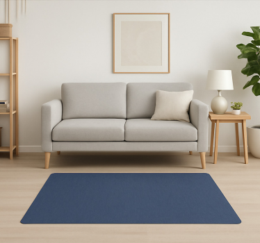 Tapis vinyle salon effet tissu bleu - TenStickers