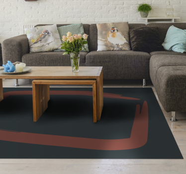 Tapis vinyle salon forme abstraite et élégante - TenStickers