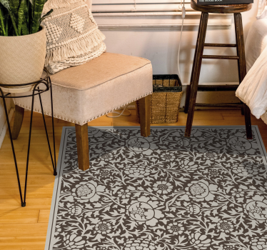 Tapis en vinyle modèle de fleurs vintage - TenStickers