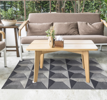 Tapis vinyle motif effet 3D mur en béton brut - TenStickers