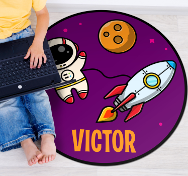 Tapis vinyle personnalisé expédition cosmique - TenStickers