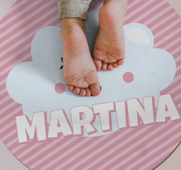 Tapis vinyle autres tapis joli nuage avec nom - TenStickers