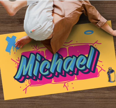 Tapis vinyle autres tapis nom personnalisé de graffiti - TenStickers
