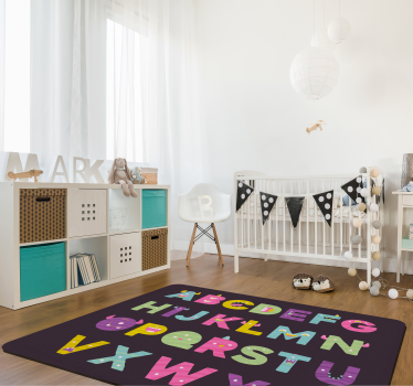 Tapis vinyle chambre alphabet Educational Design - TenStickers