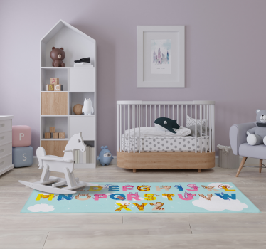 Tapis vinyle chambre alphabet Educational Design - TenStickers