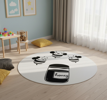 Tapis vinyle pour enfants miel et abeilles - TenStickers