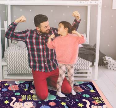 Tapis vinyle pour enfants aire de jeu spatiale - TenStickers